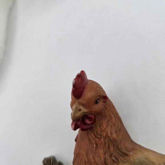 Farmhouse Hen with Eggs Figurine – Rustic Chicken Decor for Country Kitchen or C - Picture 4 of 7
